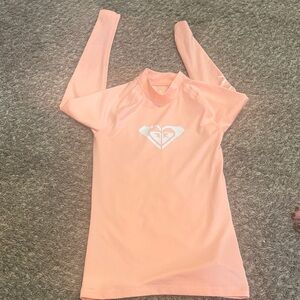 Roxy Peach Long Sleeve Rash Guard XS